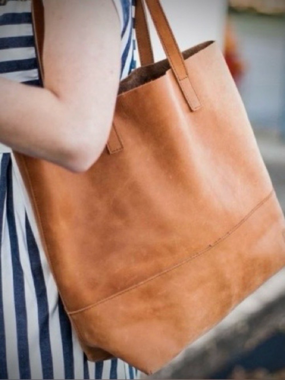 Karma Tan Large Leather Tote Bag